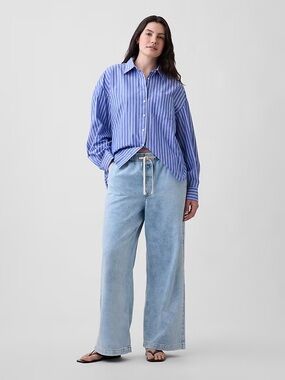 Gap High Rise Pull-On Wide Leg Jeans